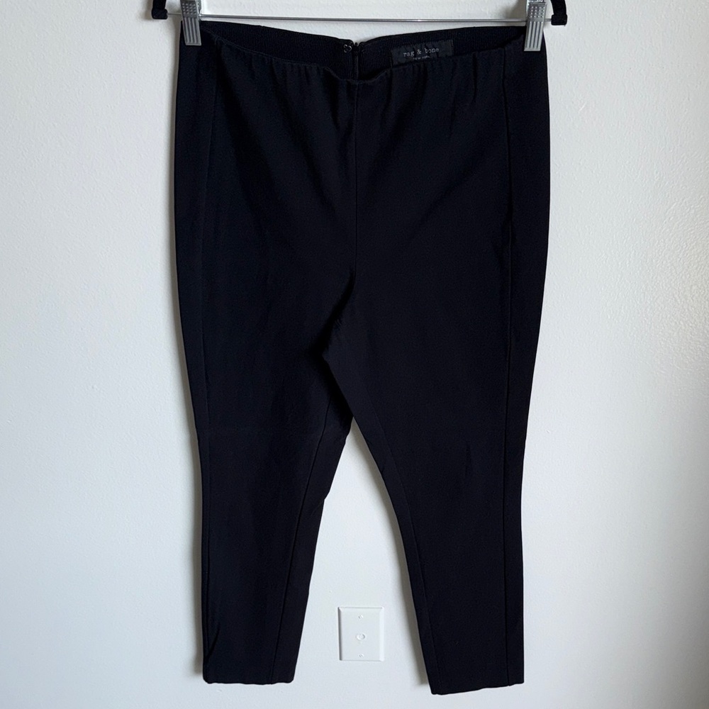 Rag & Bone Classic Black Dress Pull-On Elastic Professional Pants, 10